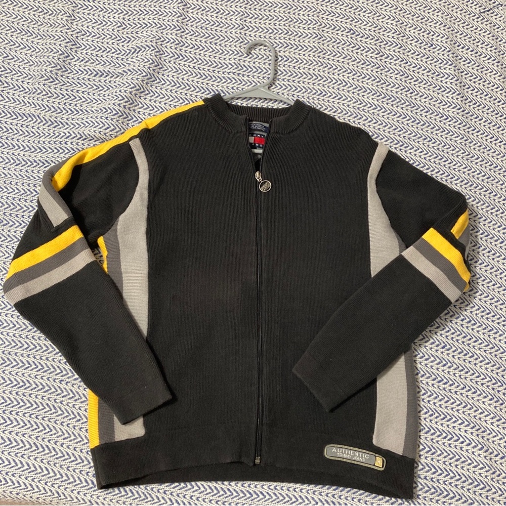 Tommy Hilfiger-Hilfiger Denim ZipUp Jacket Authentic Tommy Jeans Black Yellow